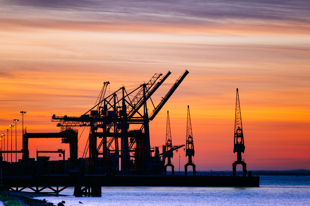 Port Tampa Bay Stock 3 This image shows cranes and other machinery at a port