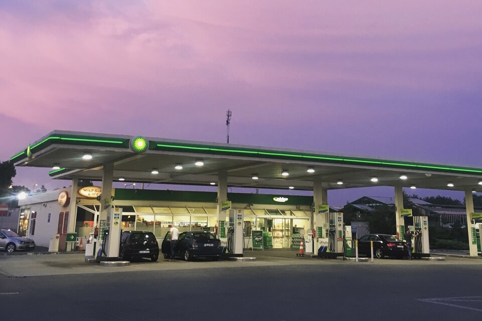 Gas station at night - for article cover image