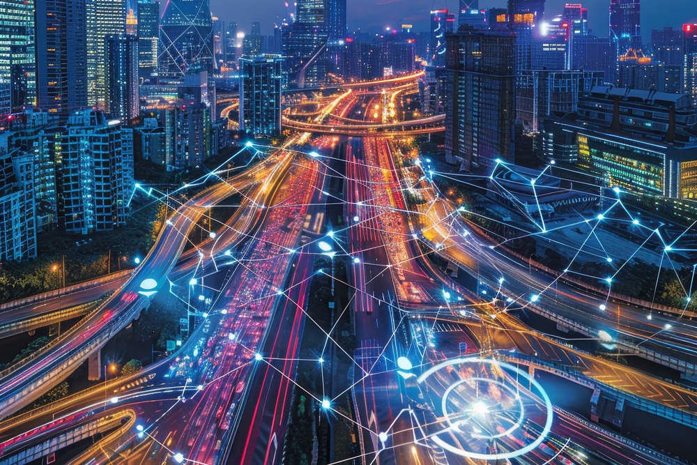 A graphical representation of the integration of LPR with other digital nodes of a smart city infrastructure to represent future trends